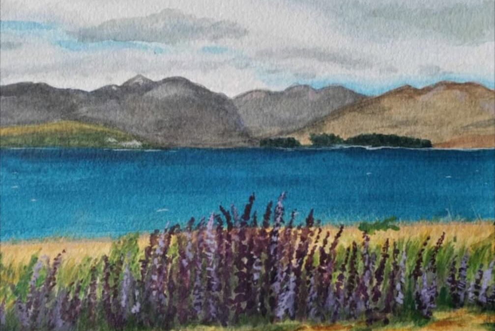 Lake Tekapo Watercolor