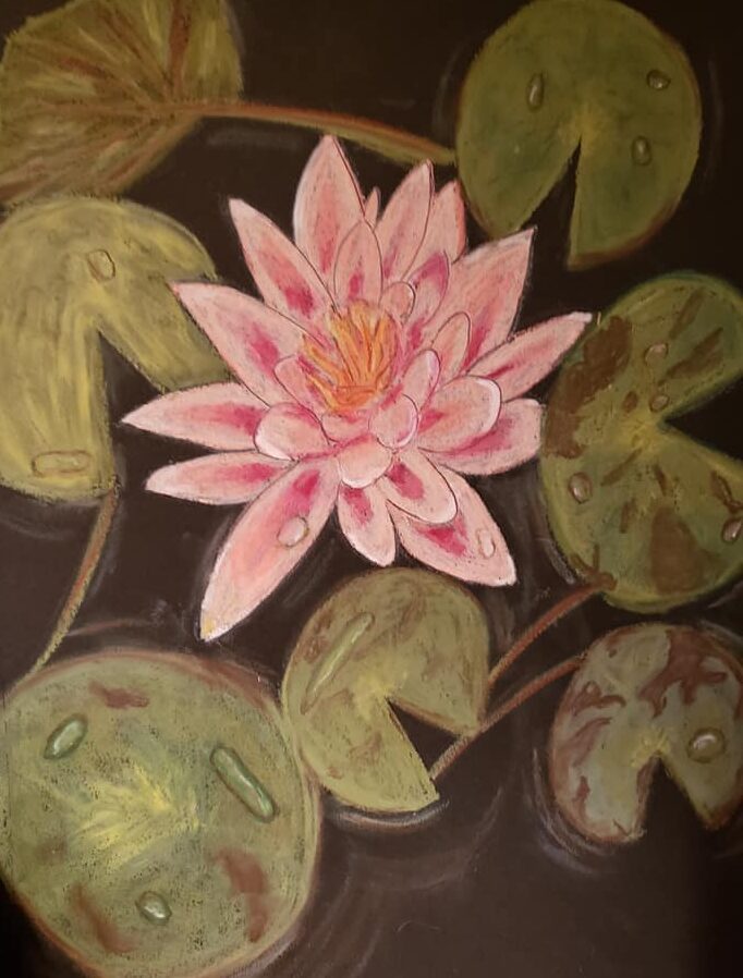 Lily Pads Oil Pastel