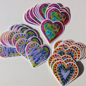 Set of 3 Heart Stickers